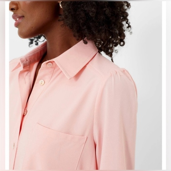 TUCKERNUCK Crepe Callahan Shirt Dress in Peach Size XL NWT - Picture 5 of 14